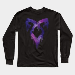 Shadowhunters rune / The mortal instruments - Angelic power rune dripping (pink galaxy) - Parabatai - gift idea Long Sleeve T-Shirt